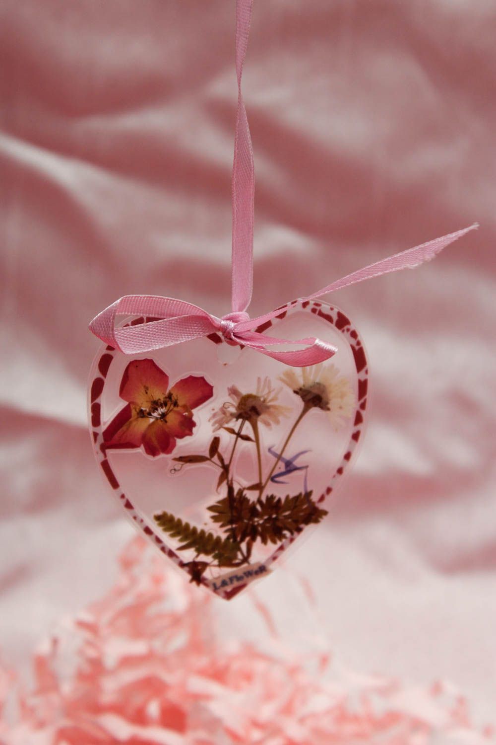 Декоративное сердце хенд мейд декор для дома сердце с цветами подвеска фото 1
