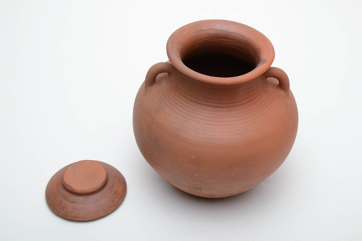 Handmade 45 oz clay lead-free baking pot gift kitchen pottery 3,5 lb photo 4