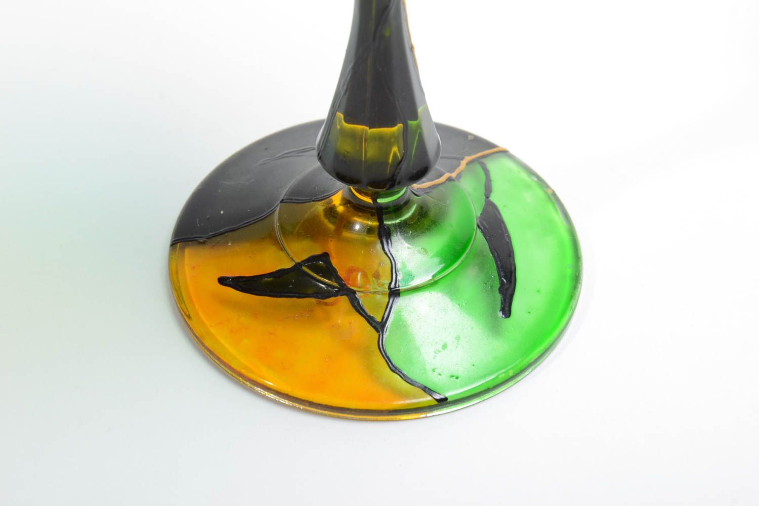 Handmade Römer Glas Designer Geschirr Geschenk Idee mit Vitrage Malerei 300 ml foto 4