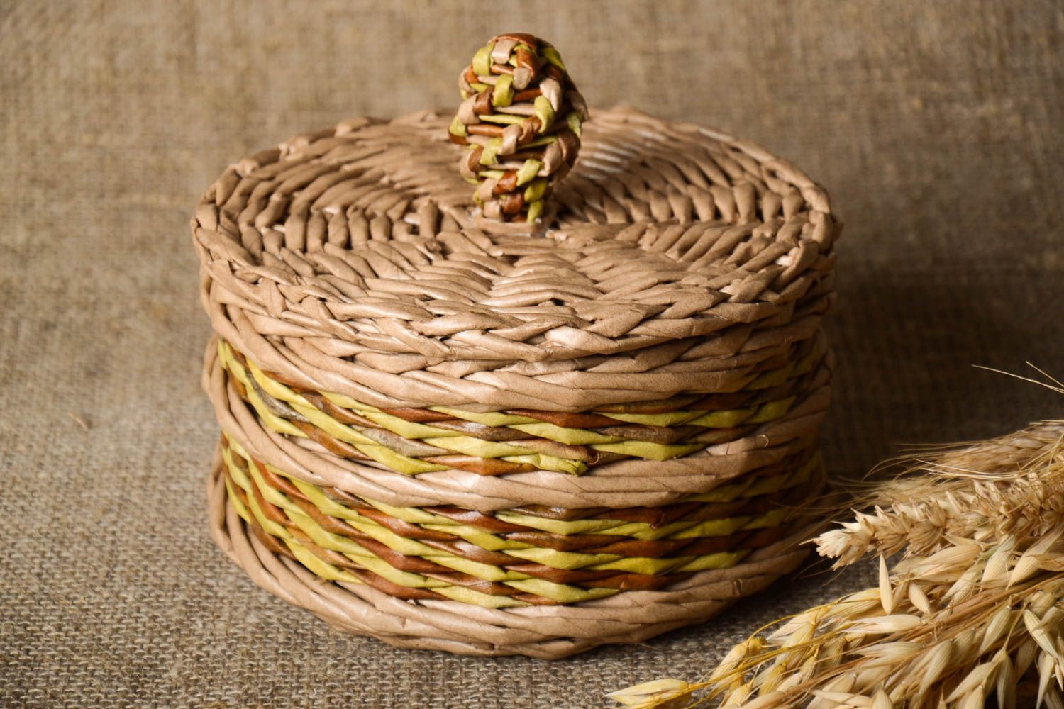 Handmade woven bread basket designer beautiful accessories stylish kitchen decor photo 1