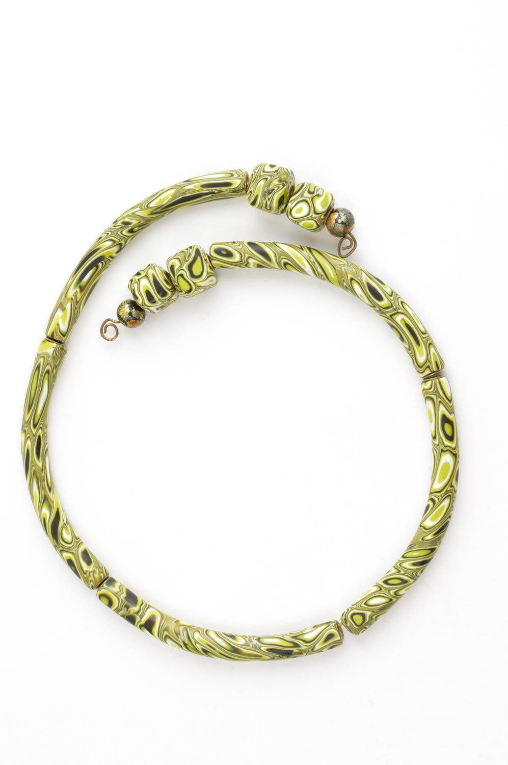 Handmade Damen Collier Modeschmuck Halskette Accessoire für Frauen Polymerton foto 3