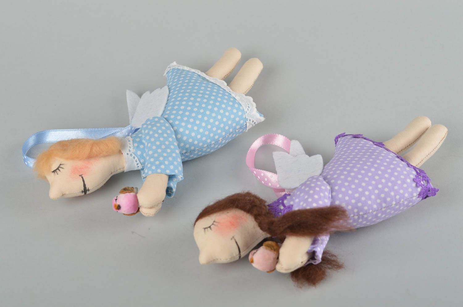 Muñecos de tela hechos a mano juguetes decorativos colgantes de pared ángeles  foto 2