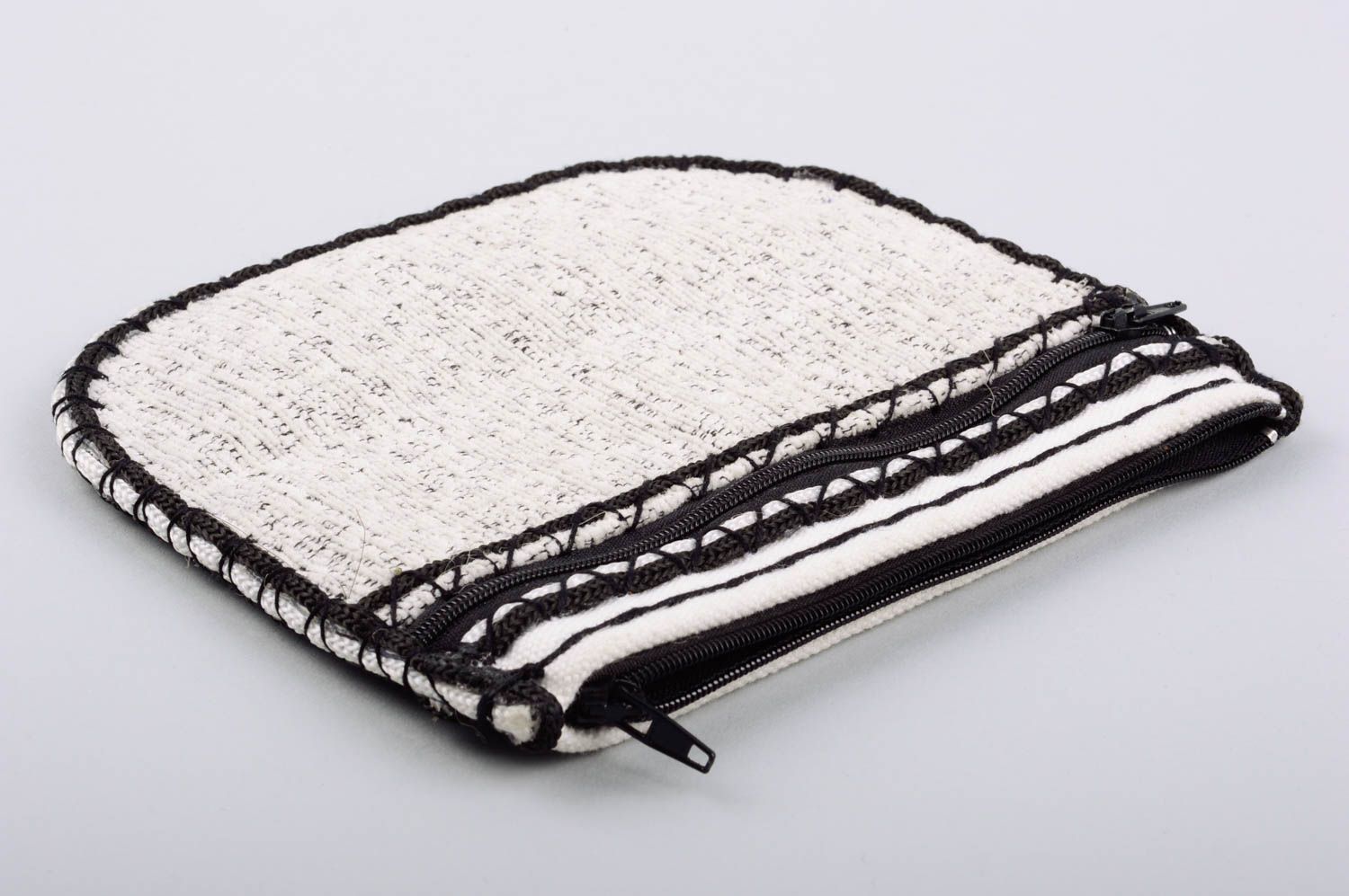 Текстильный кошелек из брезента ручной работы с двумя карманами Наскальный фото 3