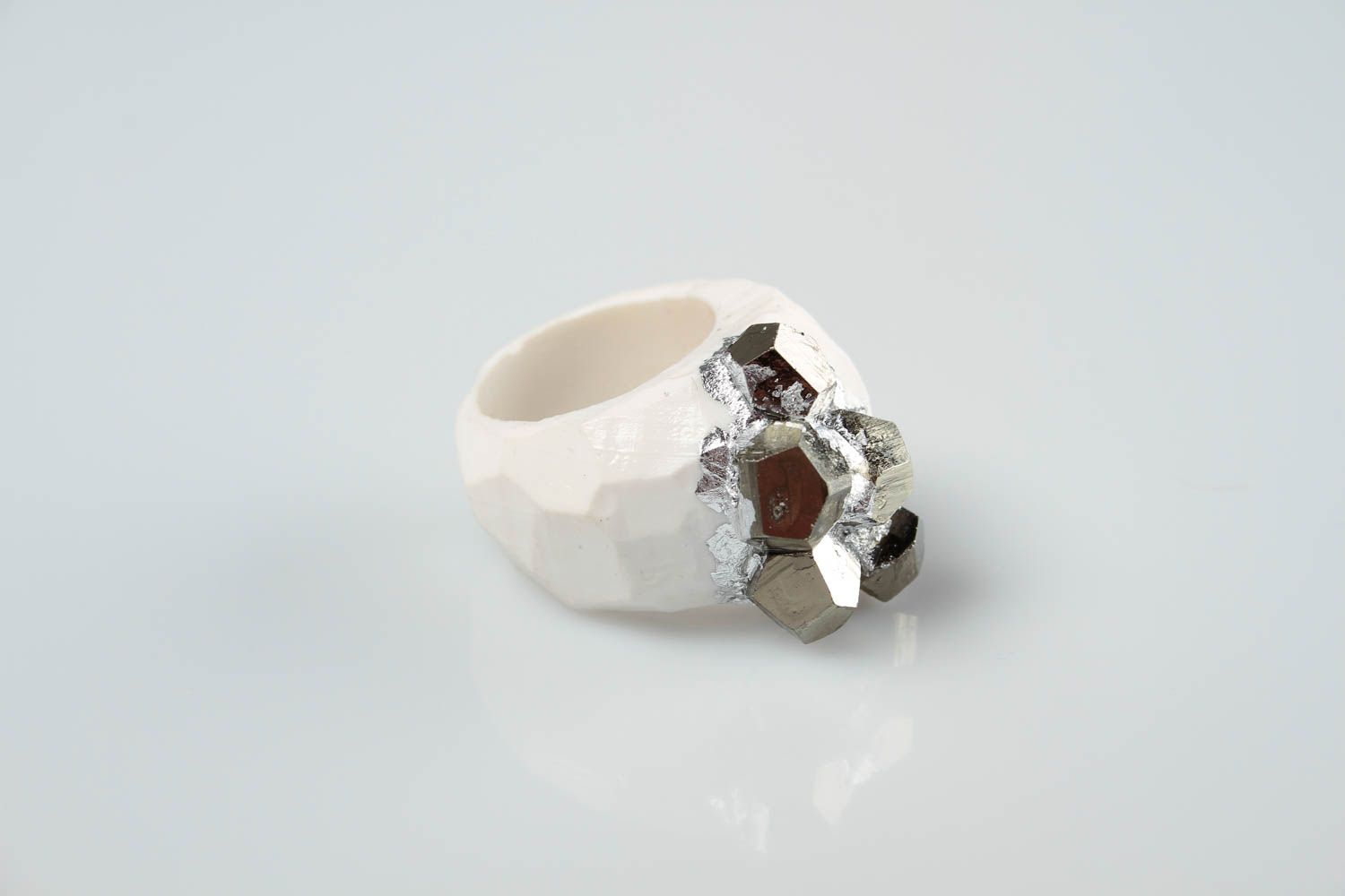 Кольцо ручной работы украшение из полимерной глины украшение кольцо красивое фото 2