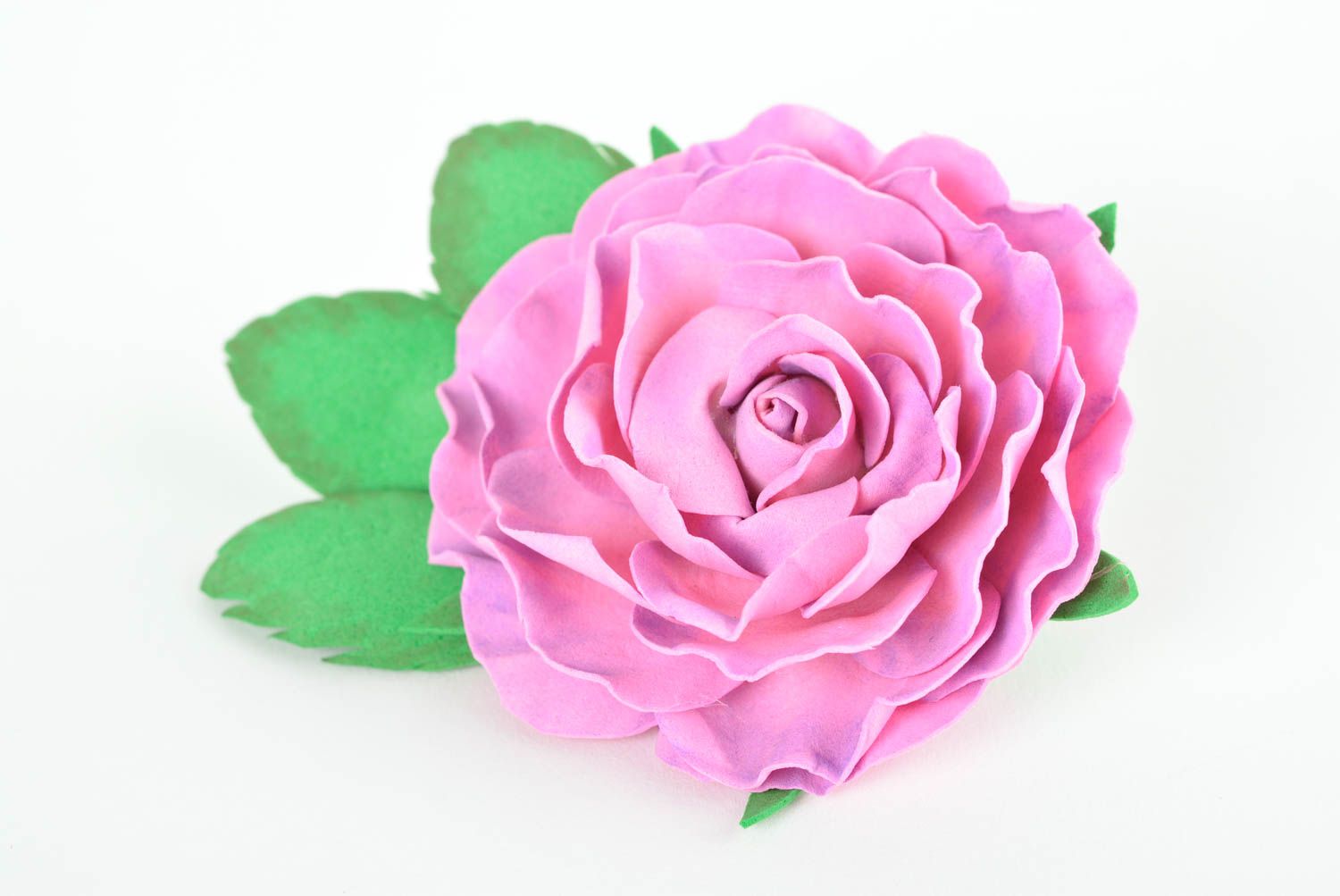 Брошь ручной работы женская цветок из фоамирана брошь цветок стильная красивая фото 2