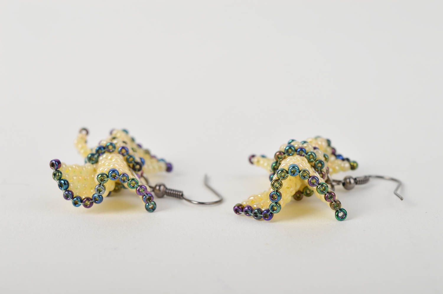 Unusual bow earrings handmade women accessory designer fashion jewelry photo 5