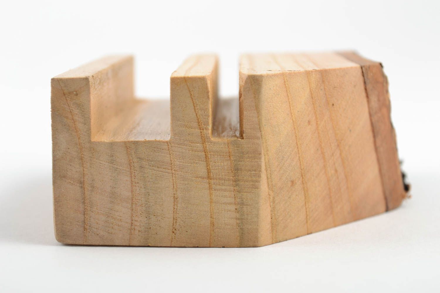 Handmade Handyständer aus Holz originell im Öko Stil ungewöhnlich Souvenir foto 3