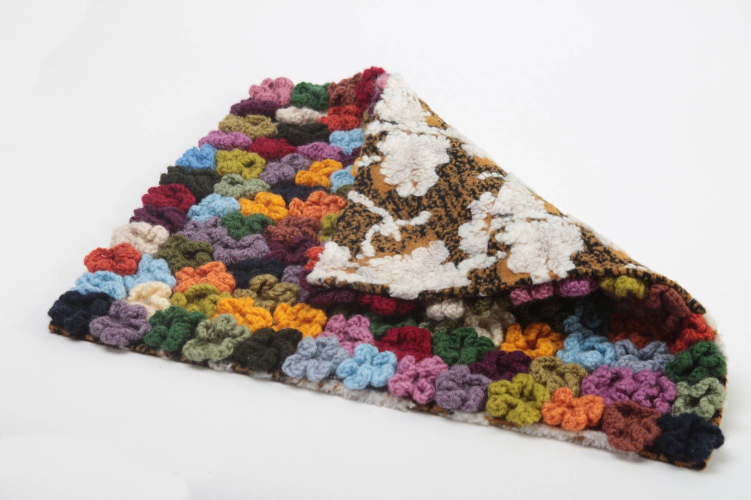 Alfombra floral al crochet hecha a mano decoración de casa regalo original   foto 5