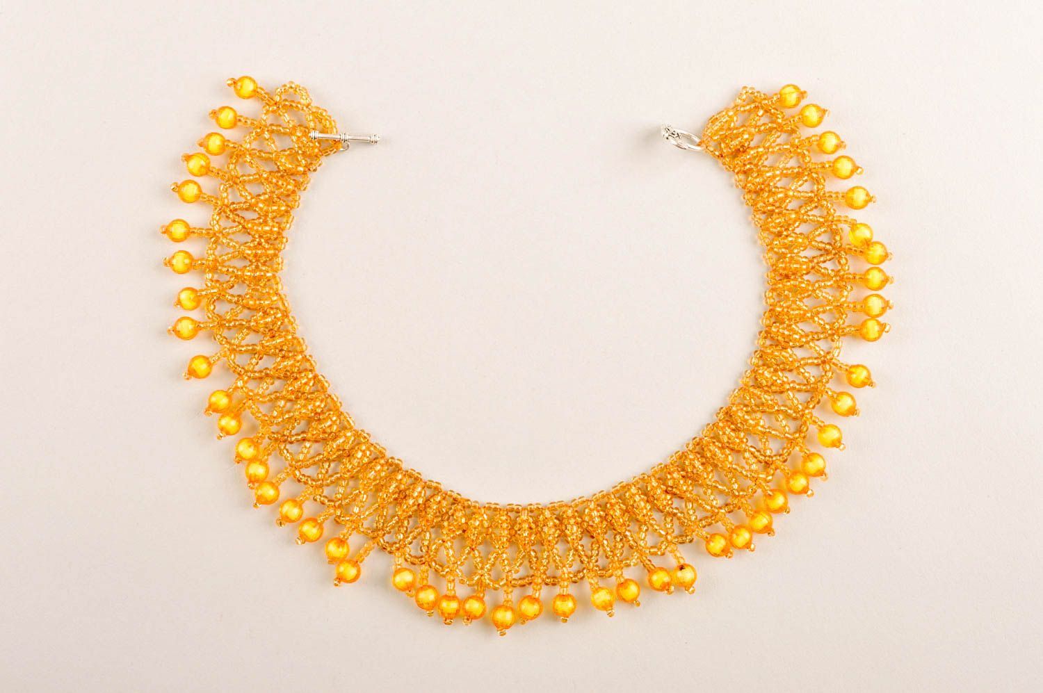 Handmade stylish necklace designer unusual necklace beaded accessory fashion photo 5