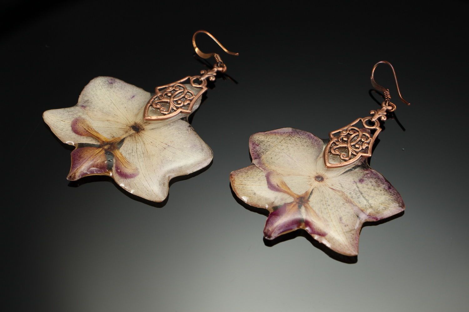 Earrings Orchids photo 2