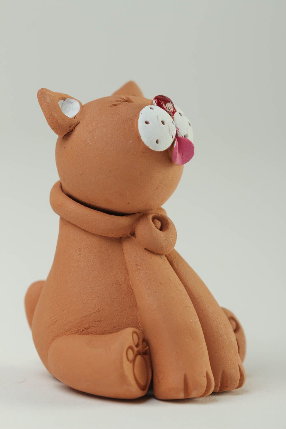 Handmade beautiful statuette unusual ceramic figurine cute animal decor photo 2