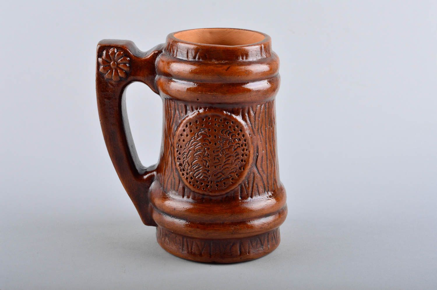 Handmade beer mug ceramic beer mug clay tableware designer interior pottery photo 2