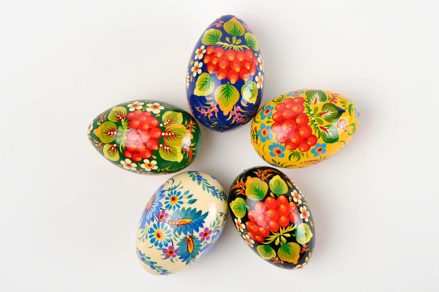 Handmade Easter eggs 5 pieces wooden Easter egg Easter decor decorative use only photo 4