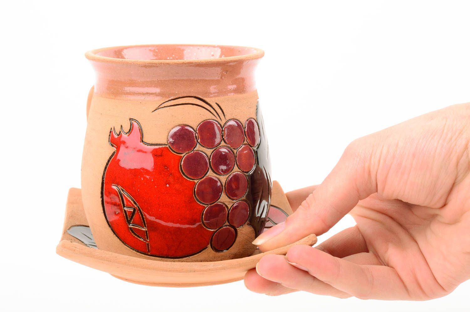 Handmade Keramik Geschirr Küchen Zubehör originelle Geschenke Keramik Tasse bunt foto 2
