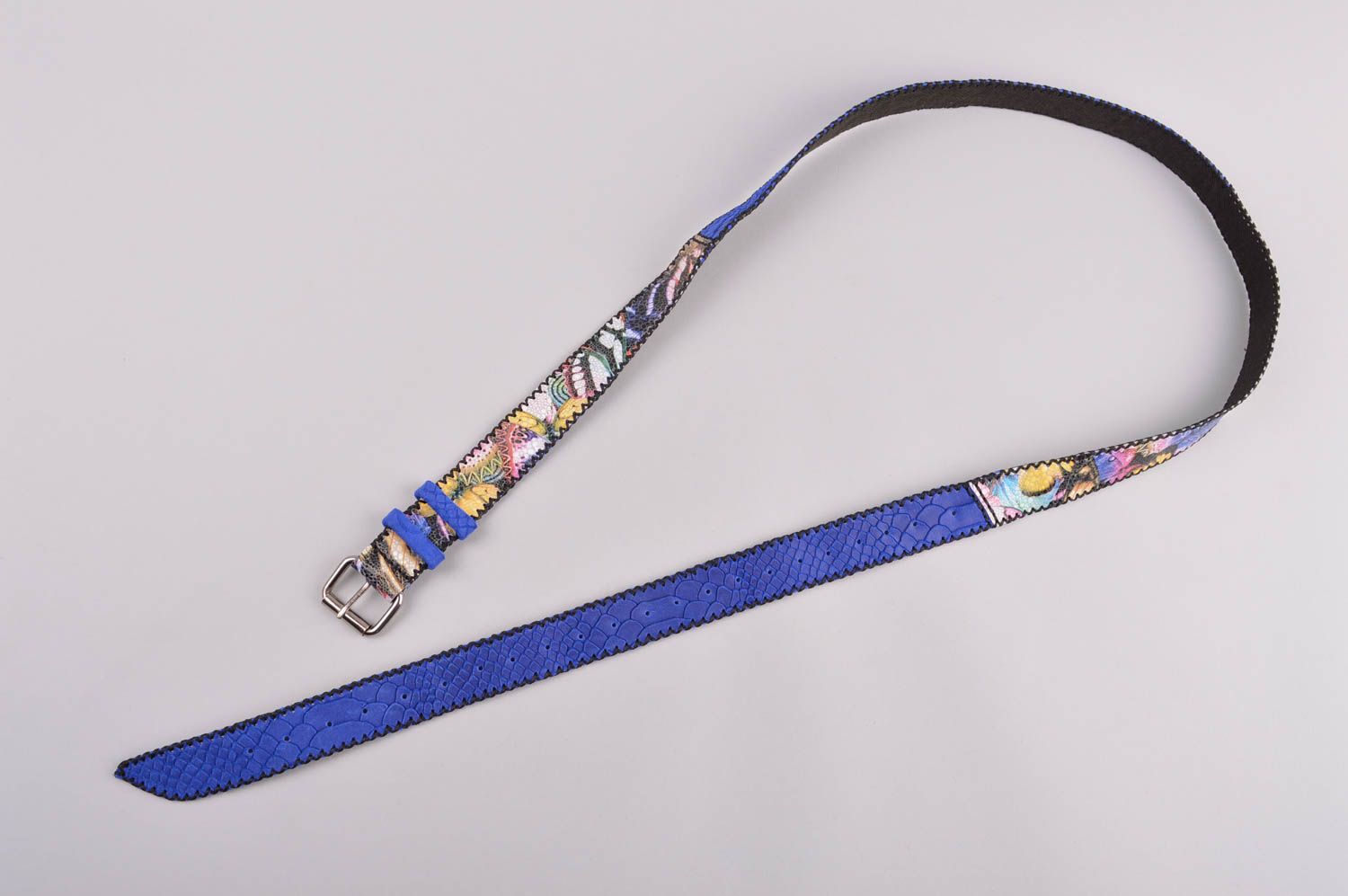 Cinturón artesanal de cuero natural accesorio para mujer regalo original foto 5