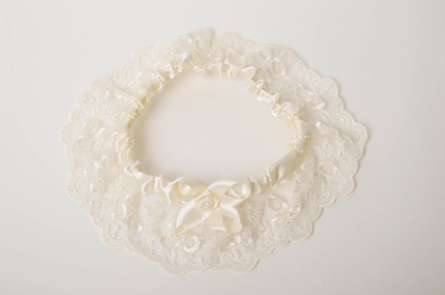 Liga para novia artesanal de color blanco accesorio de boda regalo original foto 5