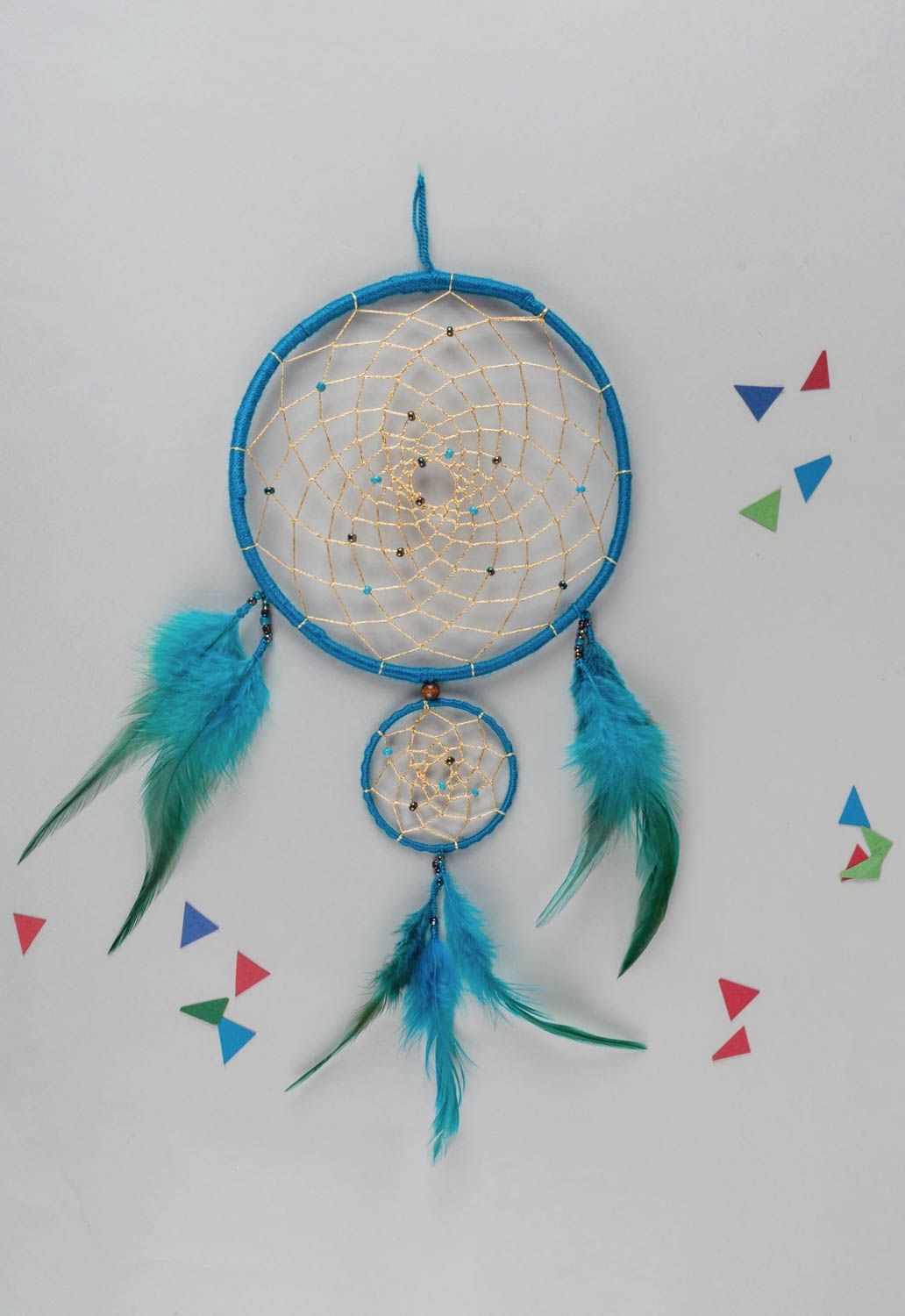Unusual handmade dreamcatcher Indian amulet living room designs wall hanging photo 1
