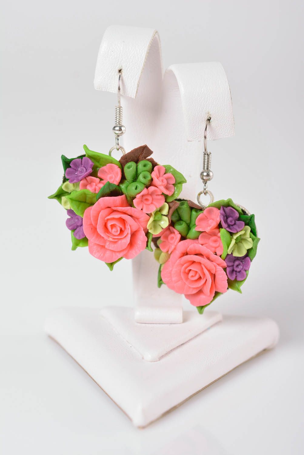 Modische Blumen Ohrringe handgemachter Designer Schmuck Accessoire für Frauen foto 1