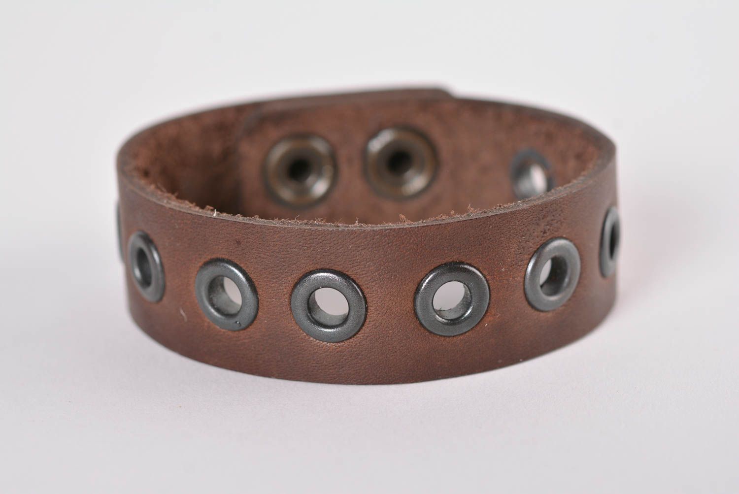 Handmade leather jewelry wrist bracelet brown leather bracelet natural leather
 photo 1