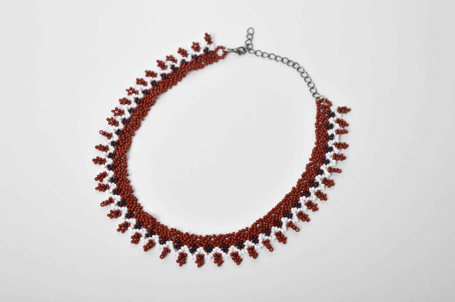 Handmade unusual beautiful necklace designer beaded necklace cute jewelry  photo 2