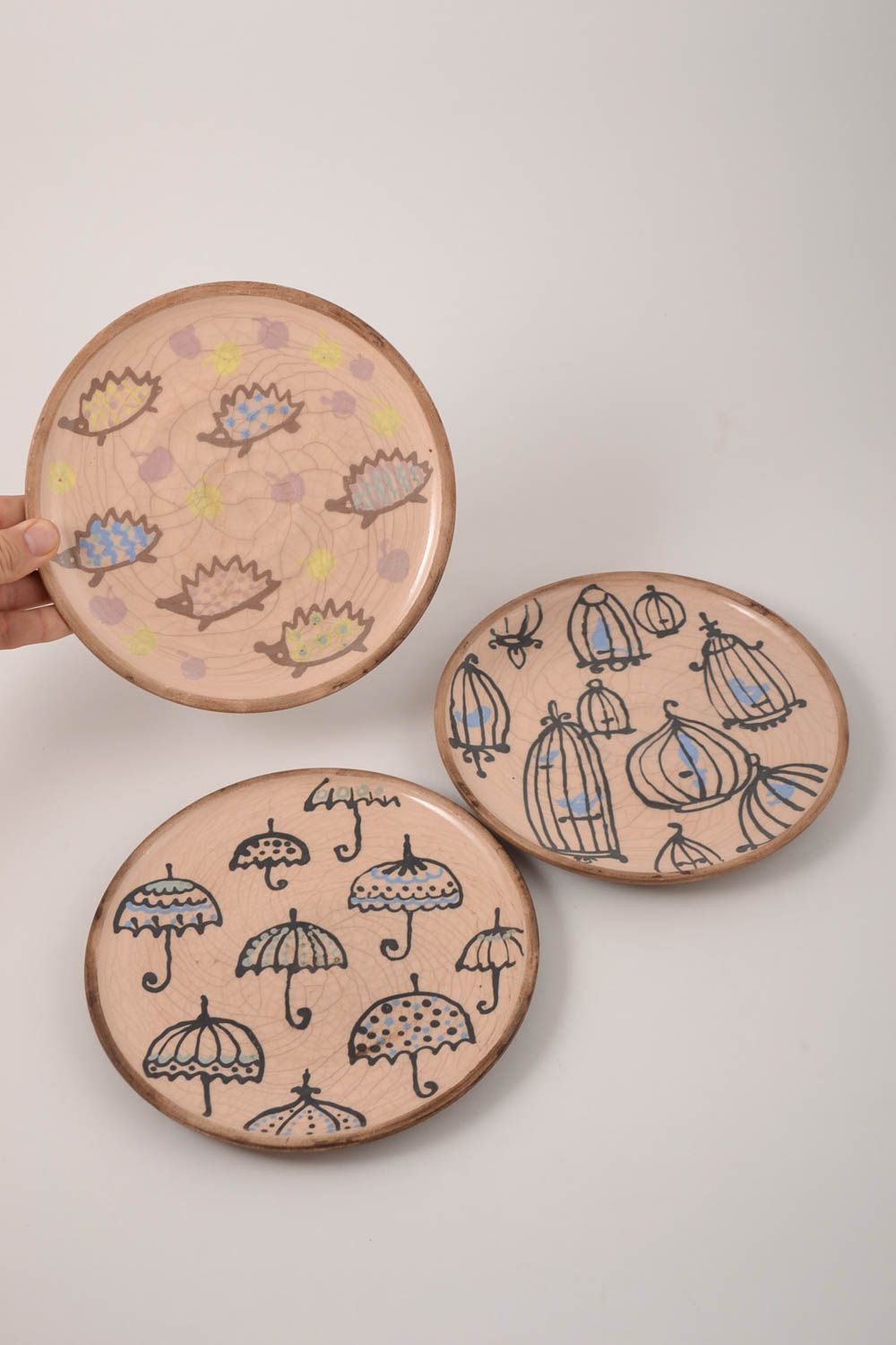 Schöne Teller Keramik handgemacht originelle Teller für Küche flache Teller foto 5