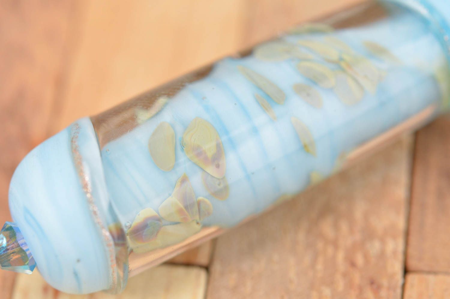 Handmade Schmuck aus Glas Damen Accessoire Ketten Anhänger Geschenk für Frauen  foto 5