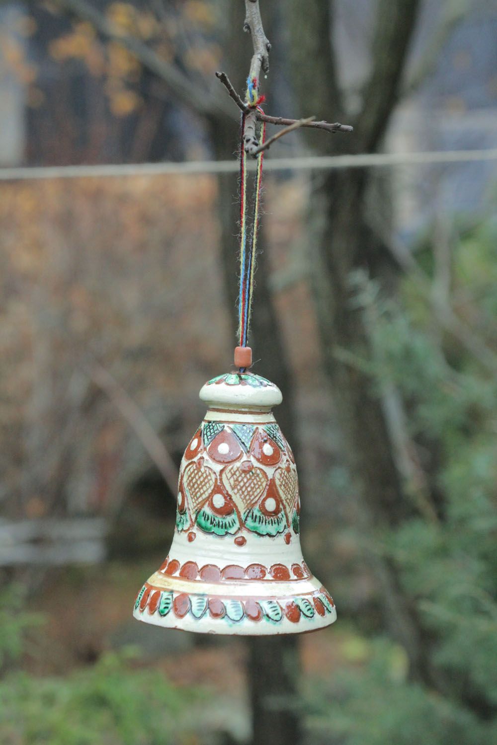 Painted ceramic bell photo 1