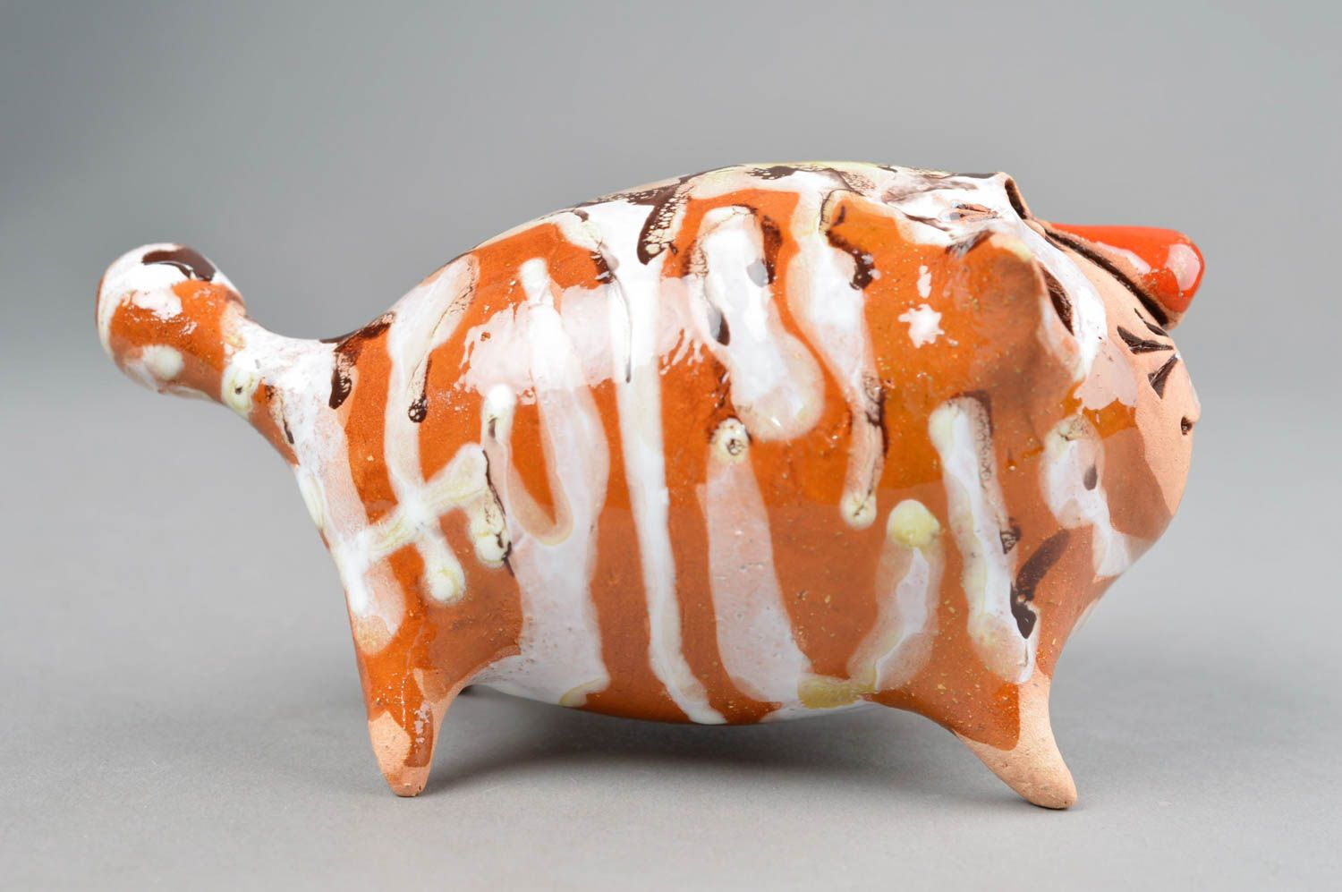 Ceramic animals handmade ceramic figurines cat decor presents for children photo 4