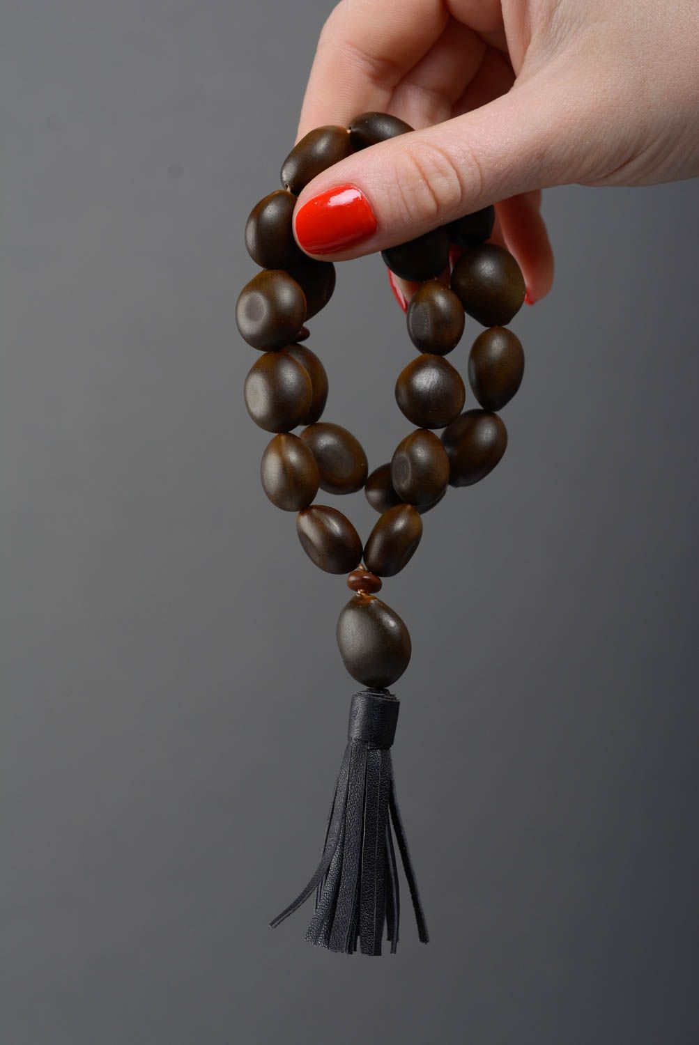 Handmade wooden prayer beads wooden rosary beads meditation supplies gift ideas photo 3