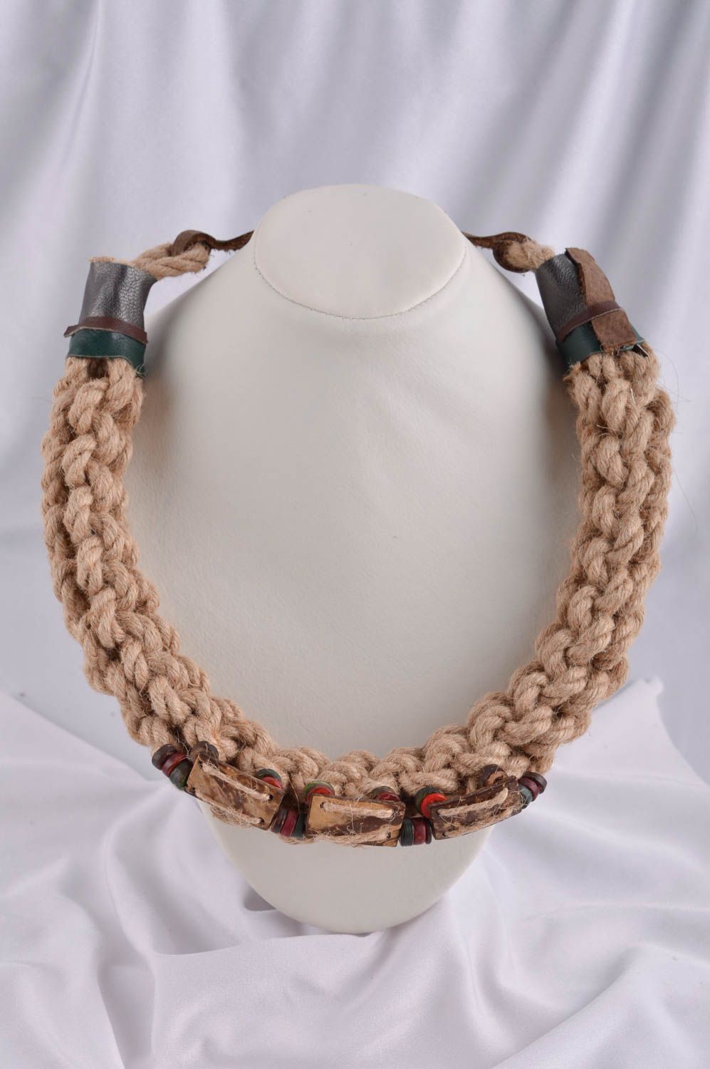 Woven necklace in ethnic style leather accessories fashion necklace for women photo 1