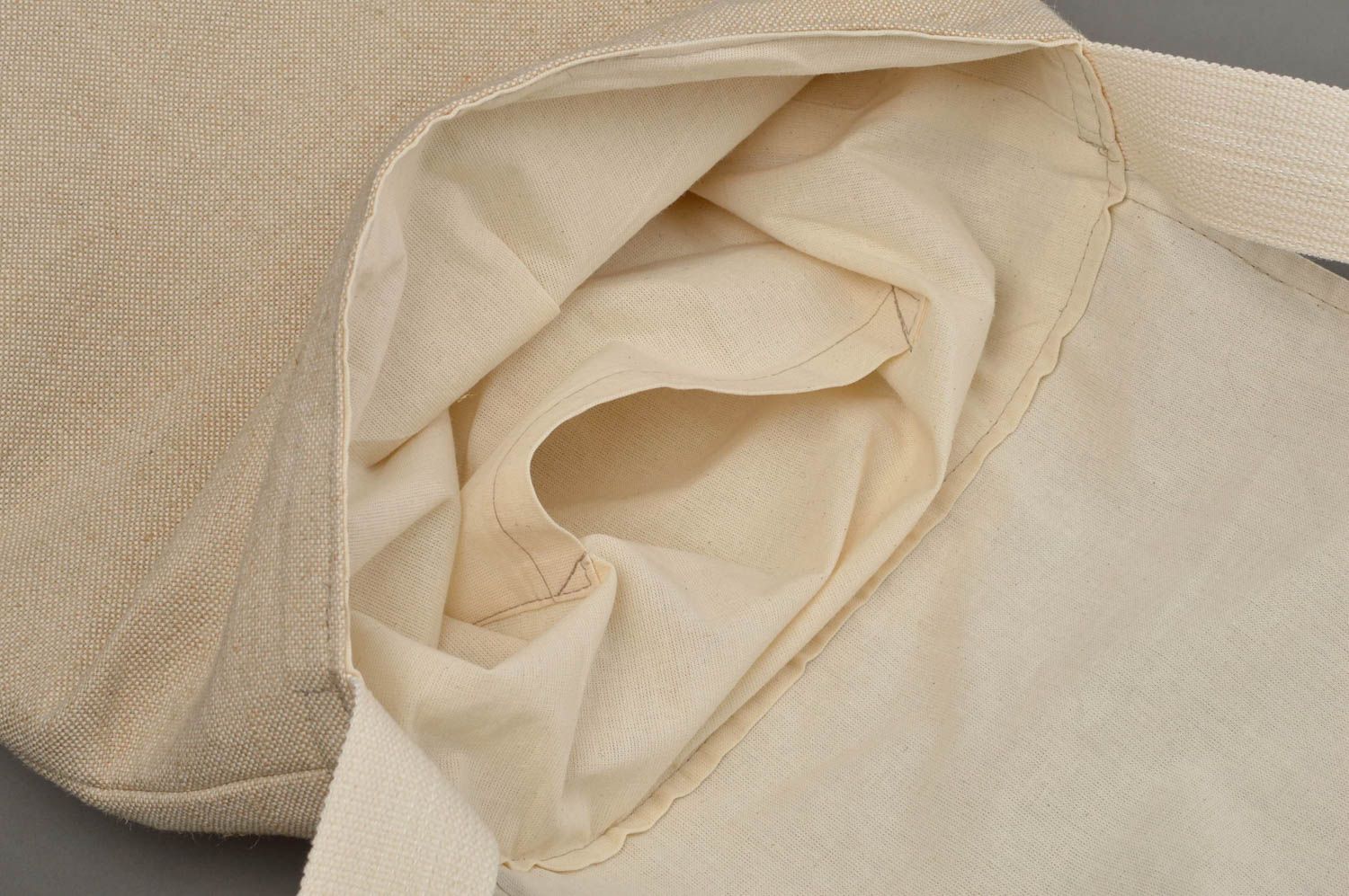 Sac en tissu fait main avec imprimé coeurs et pochette intérieure pour femme photo 4