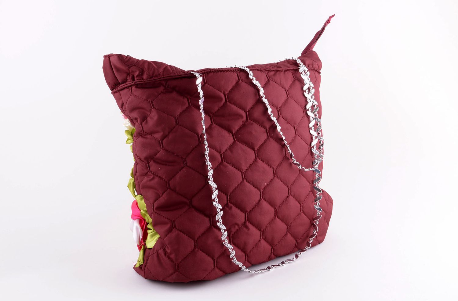 Handmade textile embroidered bag stylish shoulder bag unusual female bag photo 3