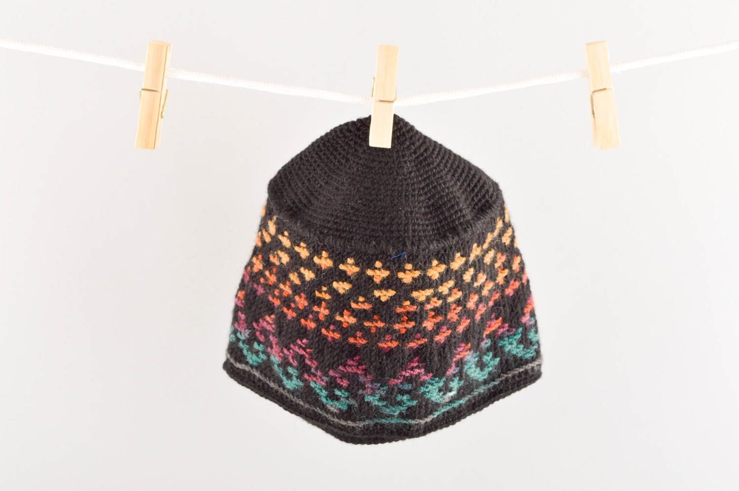 Beautiful handmade crochet warm baby hat fashion kids head accessories photo 5
