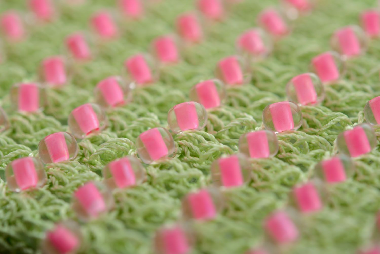 Crochet smartphone case Green and Pink photo 5