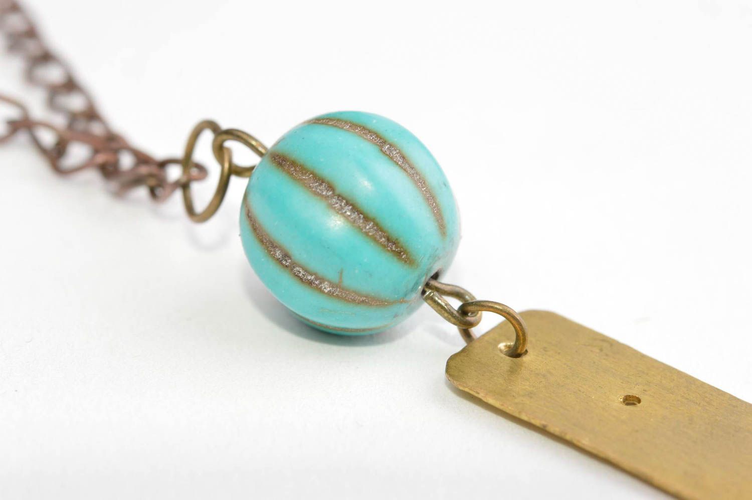 Handmade copper jewelry brass accessory unusual pendant handmade pendant photo 5