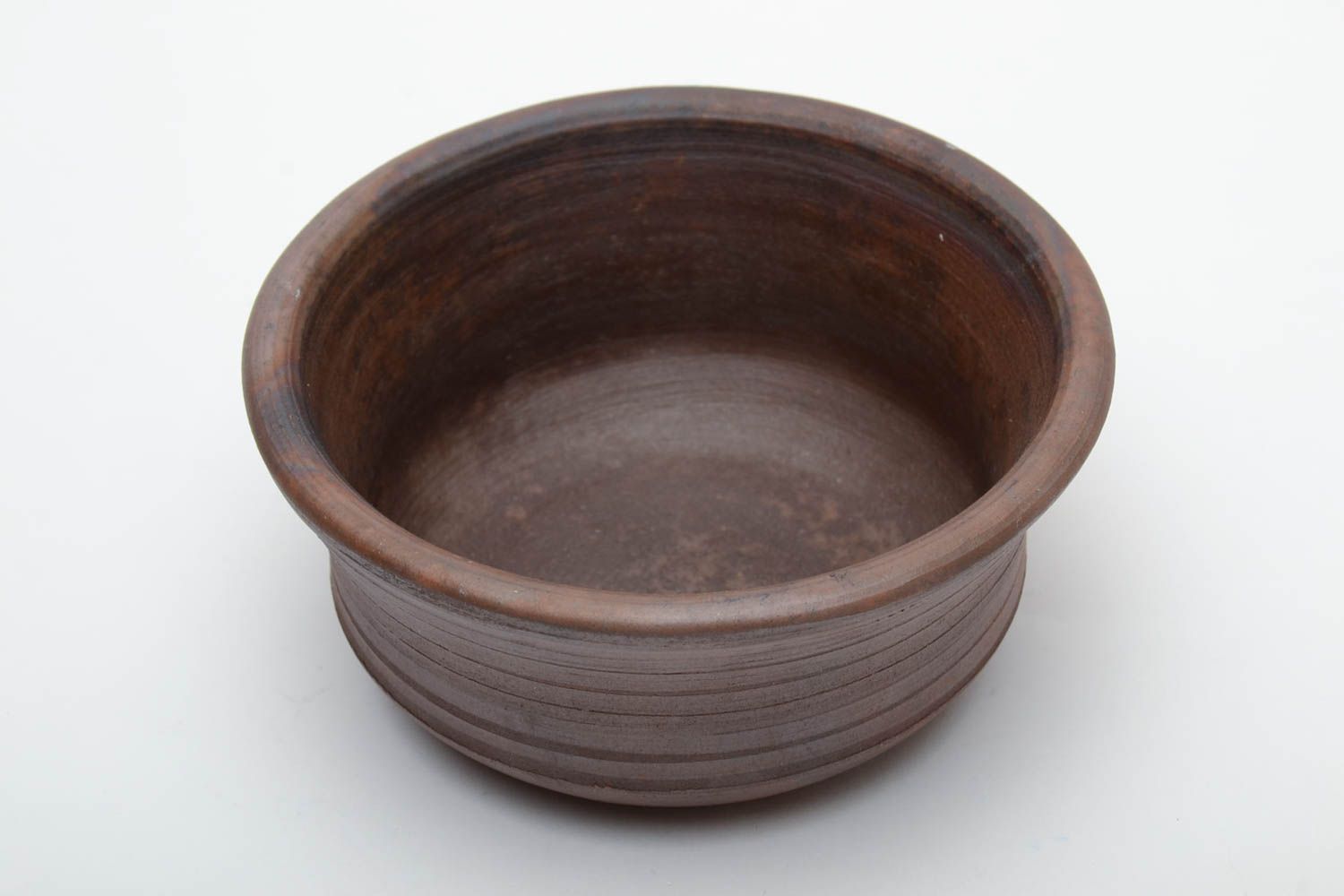 Brown ceramic bowl  photo 3