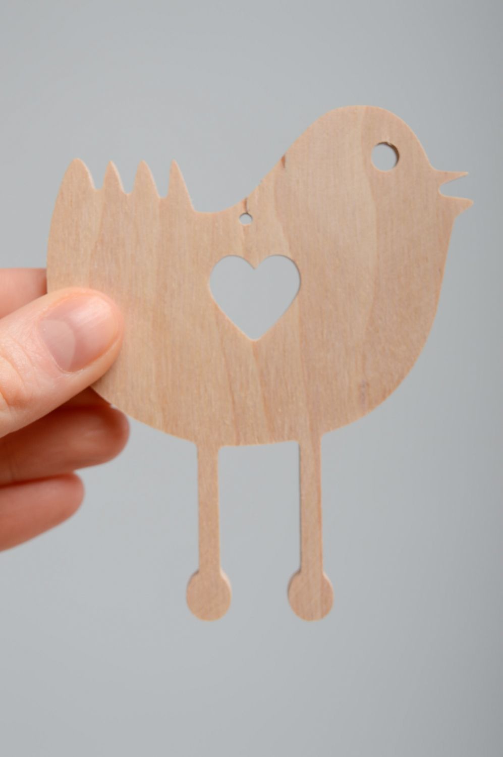 Plywood craft blank for decoration figurine of bird photo 4