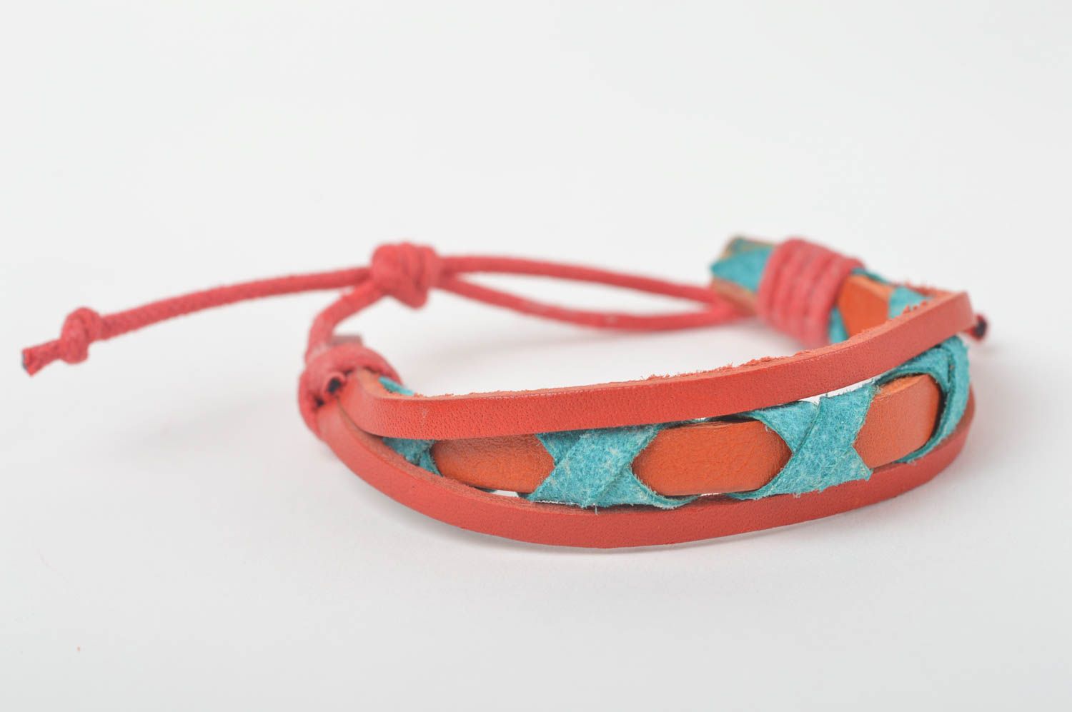 Handmade designer accessory stylish beautiful bracelet leather bracelet photo 2