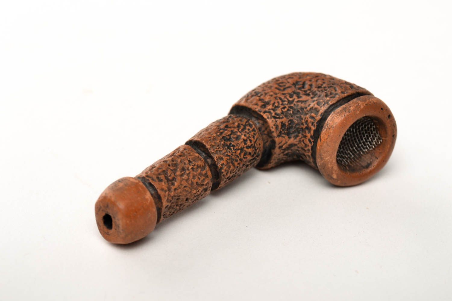 Handmade smoking pipe smoking clay accessory unusual designer present for men photo 4