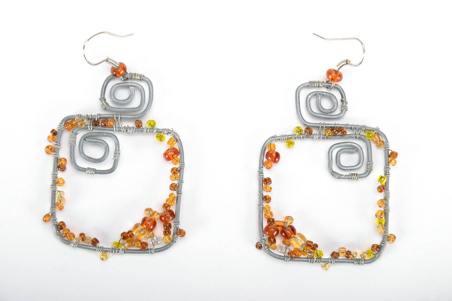 Earrings with natural stones photo 3