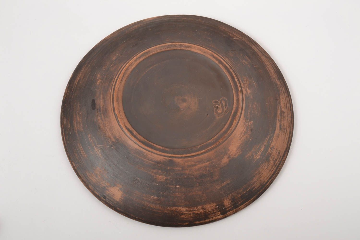 Керамическая тарелка ручной работы экологически чистая посуда красивая тарелка фото 3