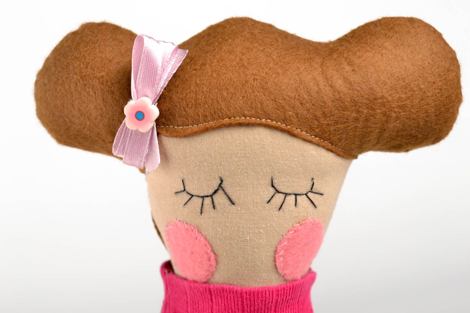 Juguete artesanal de lino natural muñeca de peluche regalo original para niño foto 4