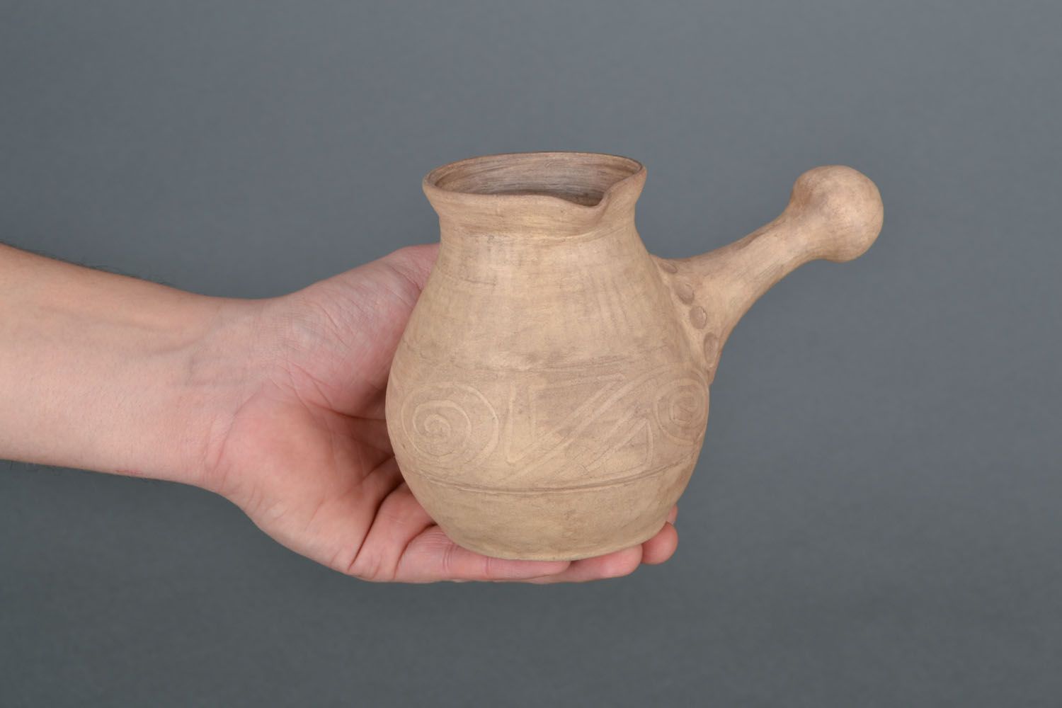 Cezve de cerámica hecho a mano foto 2