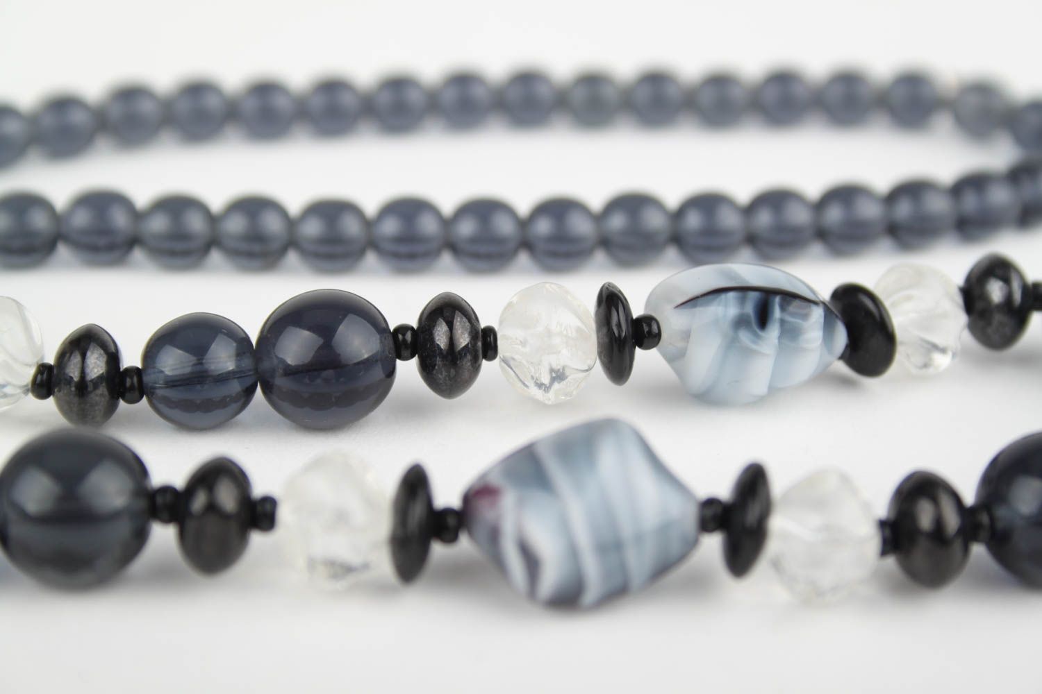 Handmade necklace glass beads necklace designer bijouterie accessories for women photo 5