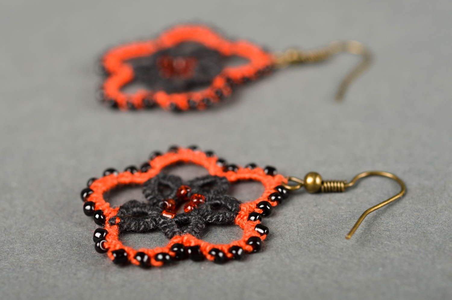 Handmade lovely earrings stylish cute jewelry unusual designer accessories photo 3