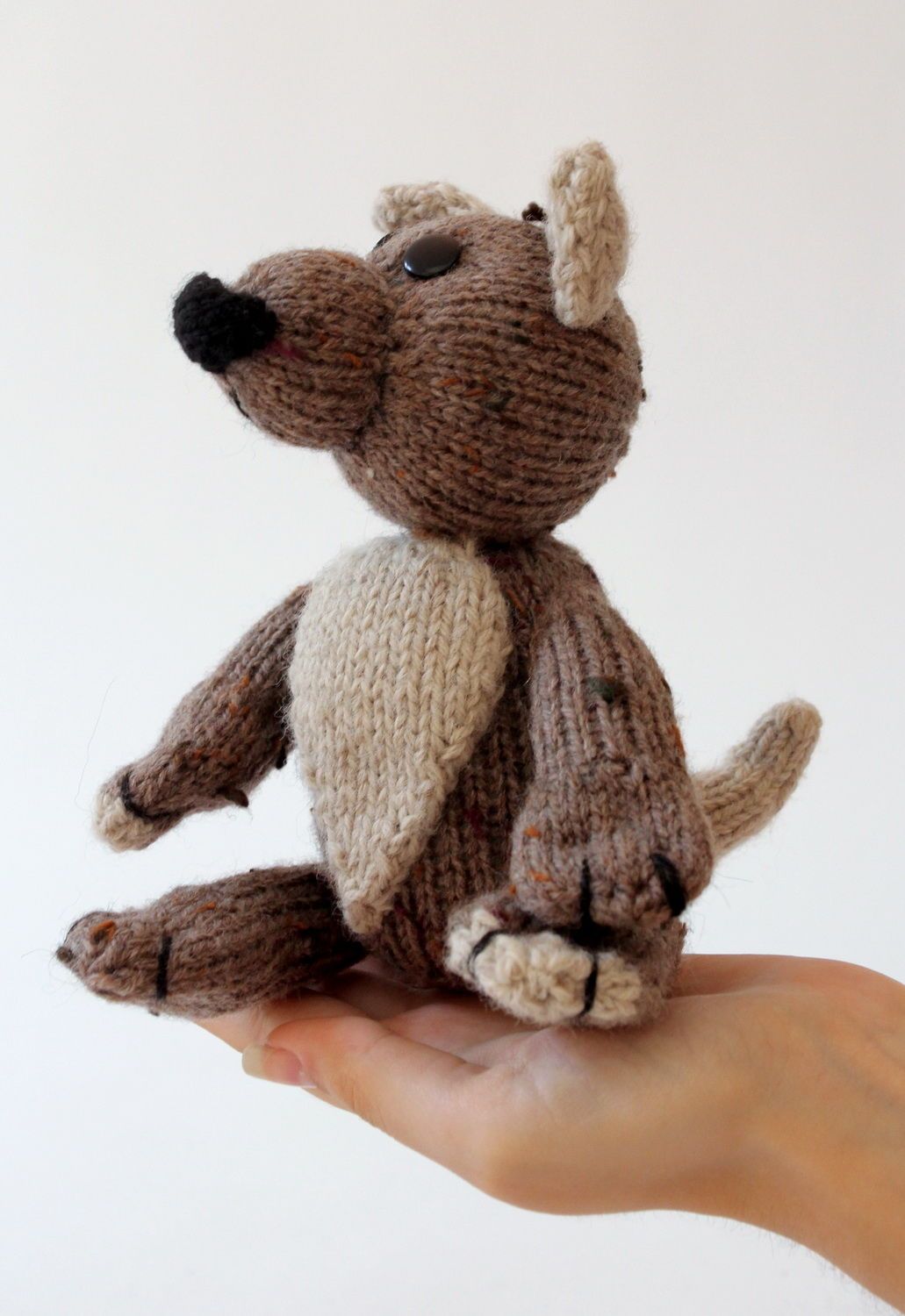 Hand knitted toy Wolf photo 5