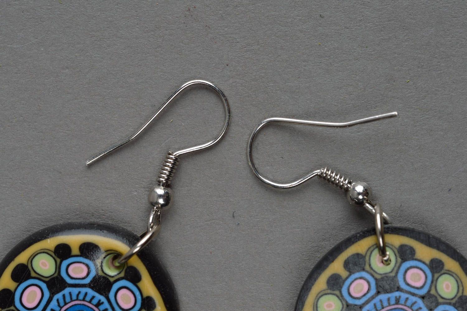 Handmade earrings polymer clay dangling earrings fashion jewelry gifts for her photo 4