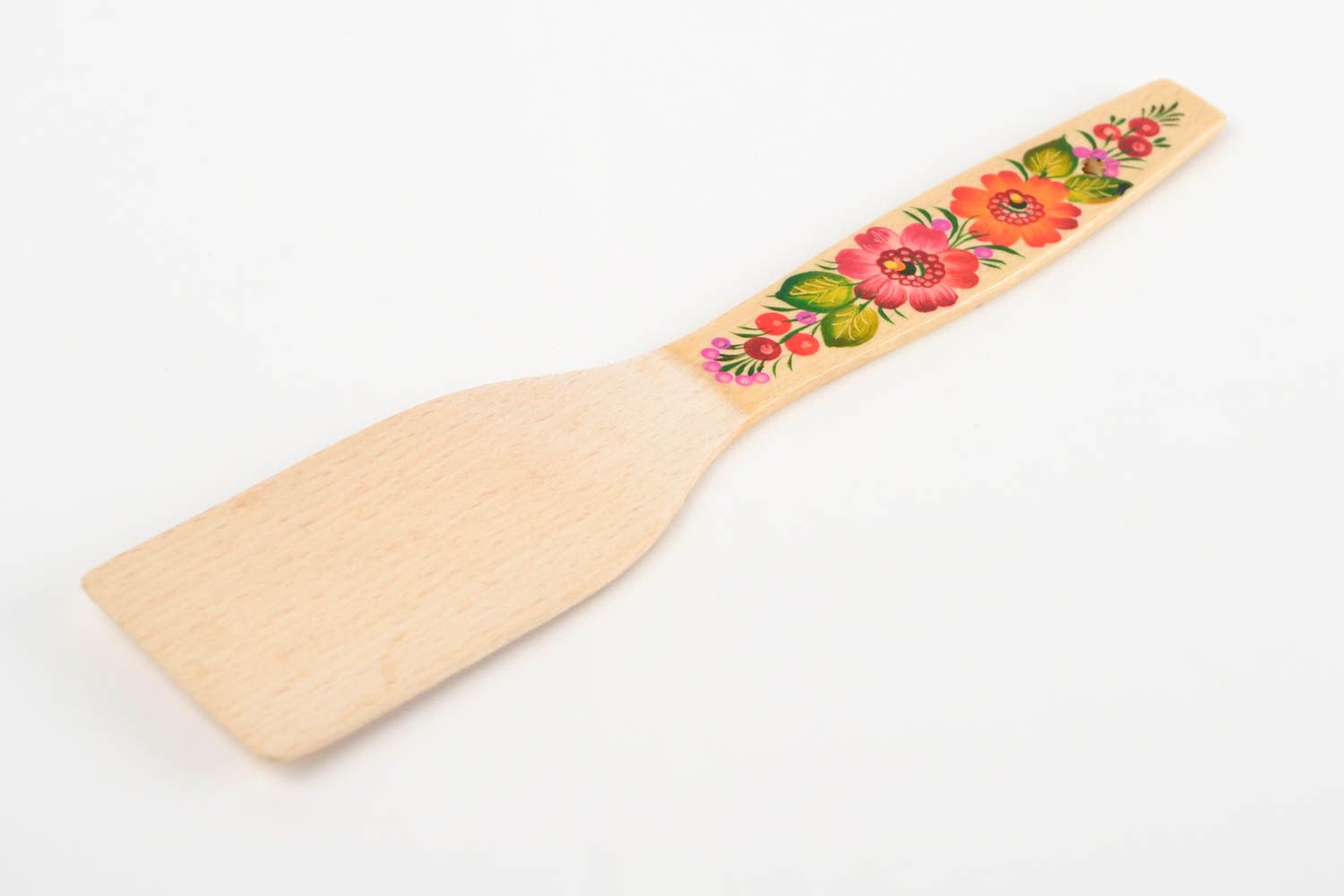 Espátula de madera decorada hecha a mano utensilio de cocina regalo original foto 4