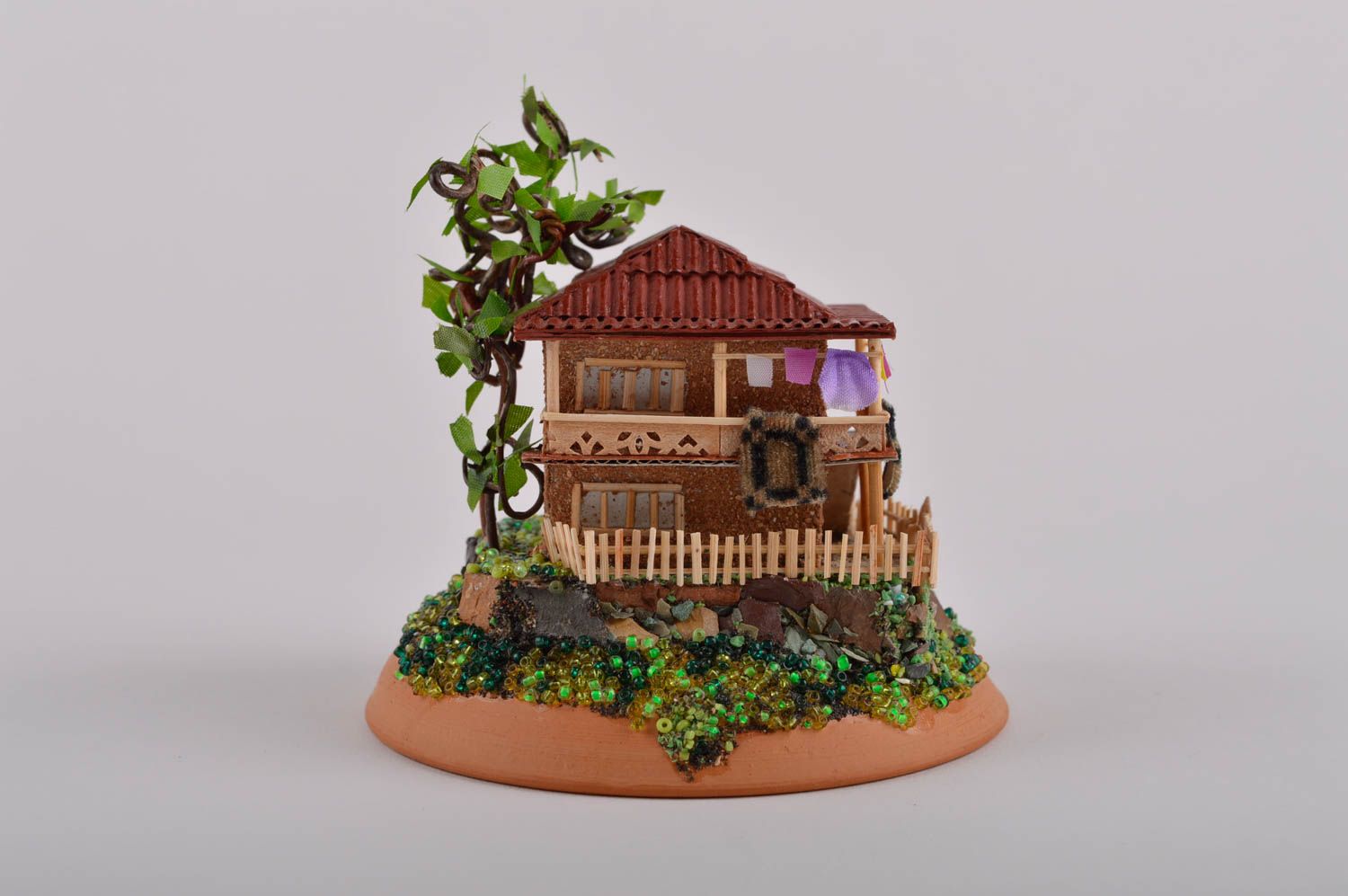 Deko Haus aus Holz Souvenir handmade originelles Geschenk Deko für Interieur foto 3