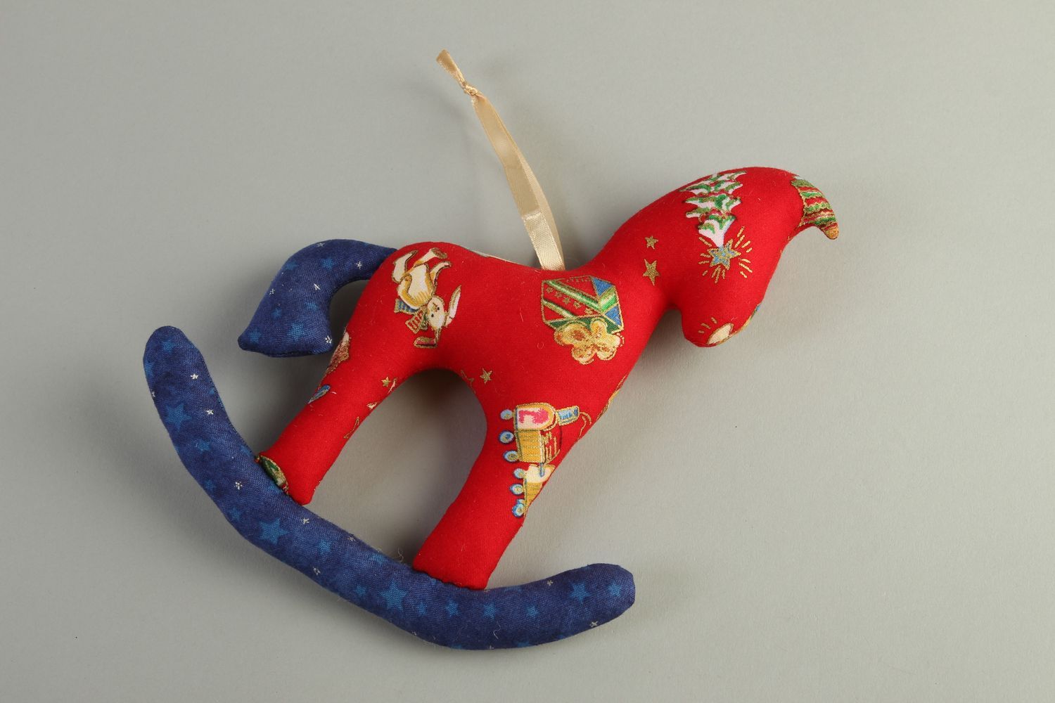 Beautiful handmade soft toy stuffed fabric toy nursery design for decorative use photo 1